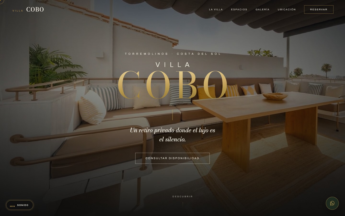 Web de Villa Cobo — villa de lujo en Torremolinos